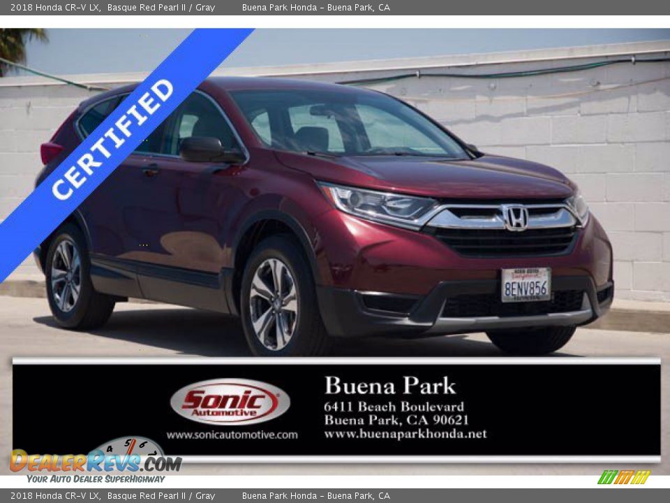 2018 Honda CR-V LX Basque Red Pearl II / Gray Photo #1