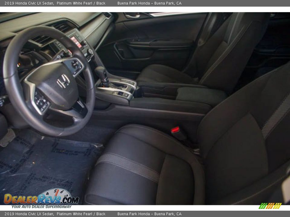 2019 Honda Civic LX Sedan Platinum White Pearl / Black Photo #3