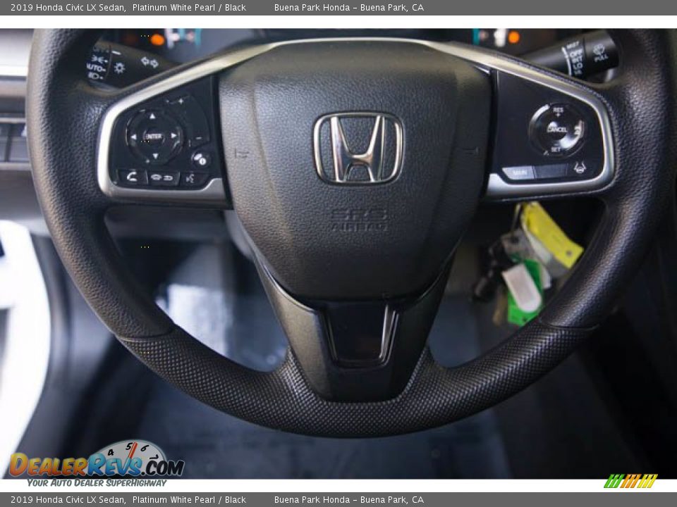 2019 Honda Civic LX Sedan Platinum White Pearl / Black Photo #15