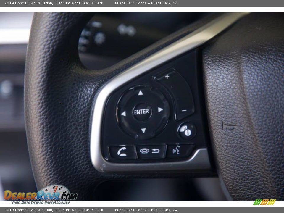 2019 Honda Civic LX Sedan Platinum White Pearl / Black Photo #16