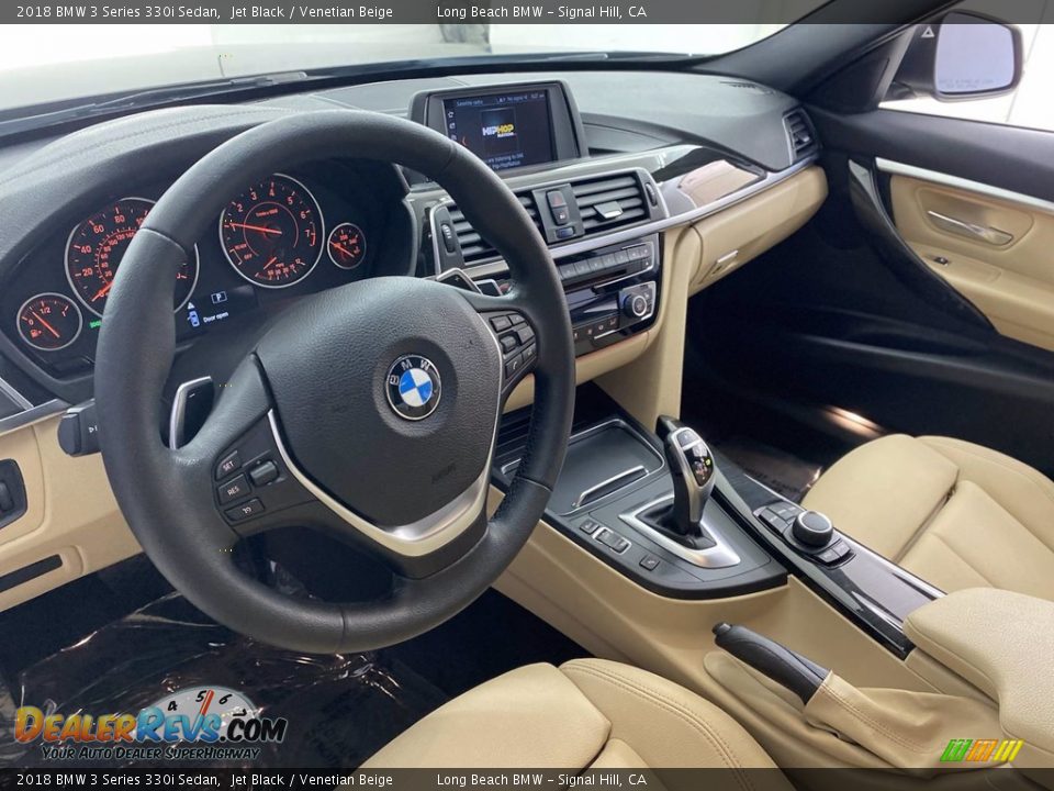 2018 BMW 3 Series 330i Sedan Jet Black / Venetian Beige Photo #16