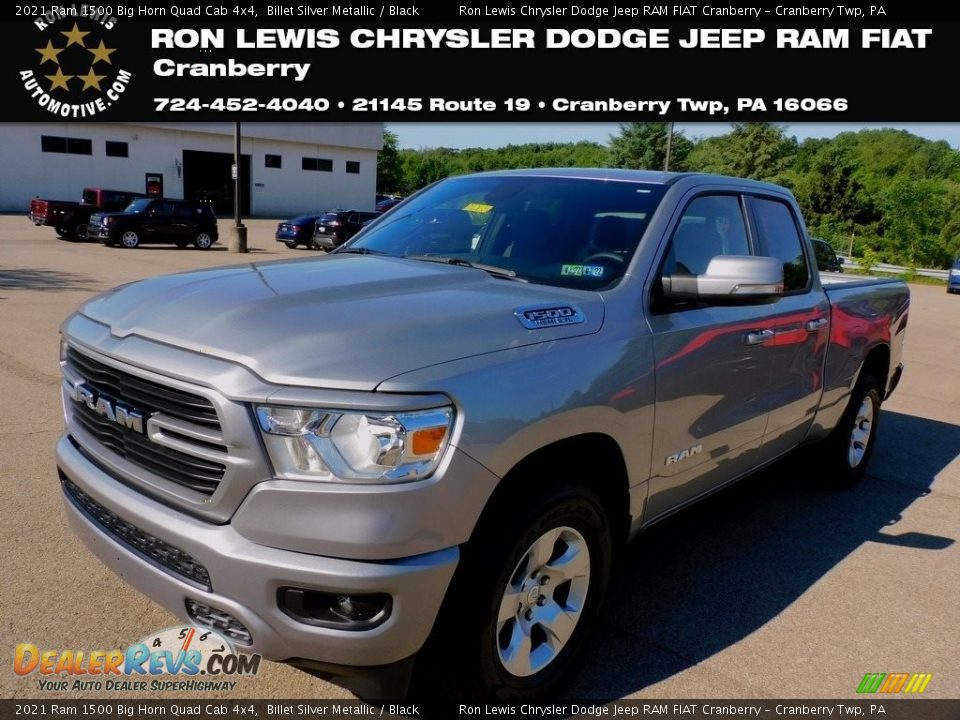 2021 Ram 1500 Big Horn Quad Cab 4x4 Billet Silver Metallic / Black Photo #1