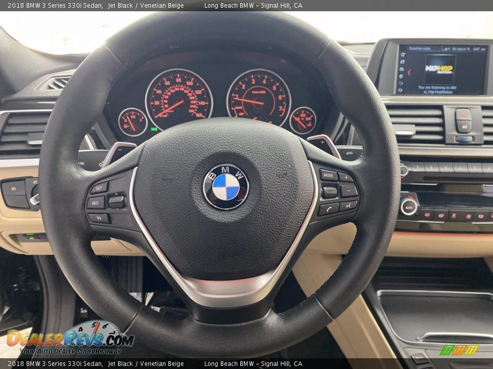 2018 BMW 3 Series 330i Sedan Jet Black / Venetian Beige Photo #18