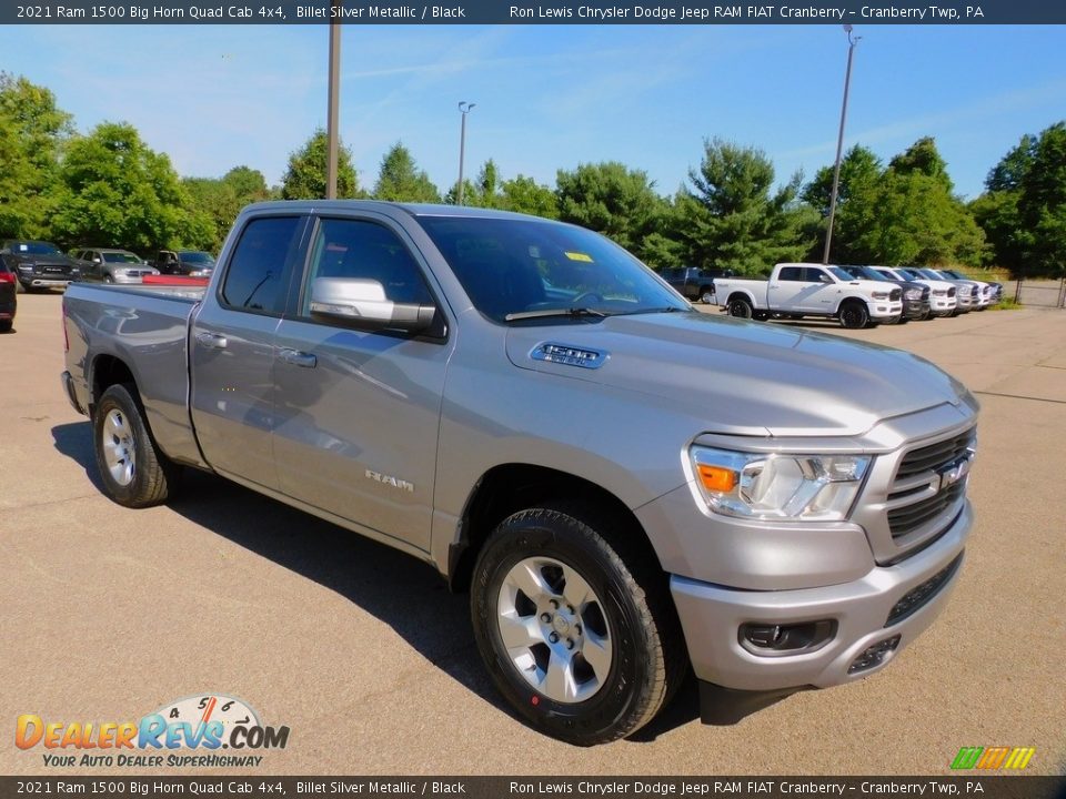 2021 Ram 1500 Big Horn Quad Cab 4x4 Billet Silver Metallic / Black Photo #3