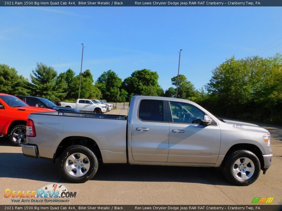 2021 Ram 1500 Big Horn Quad Cab 4x4 Billet Silver Metallic / Black Photo #4