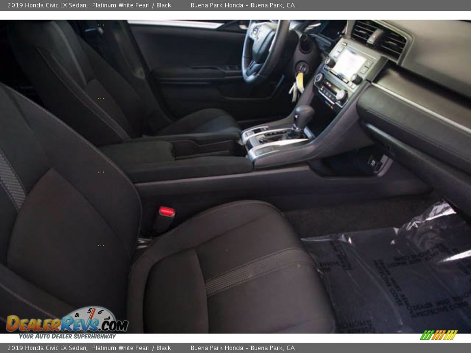 2019 Honda Civic LX Sedan Platinum White Pearl / Black Photo #24