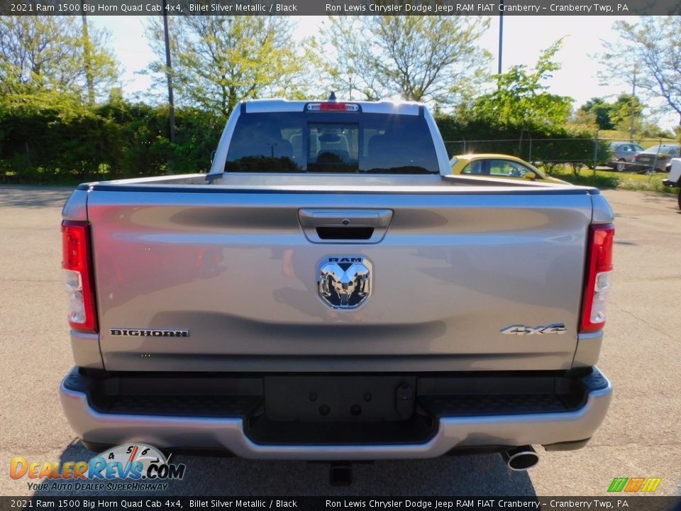 2021 Ram 1500 Big Horn Quad Cab 4x4 Billet Silver Metallic / Black Photo #6