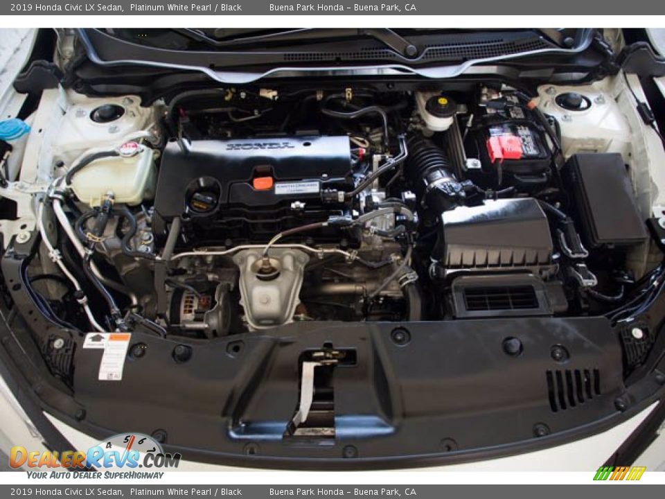 2019 Honda Civic LX Sedan Platinum White Pearl / Black Photo #34