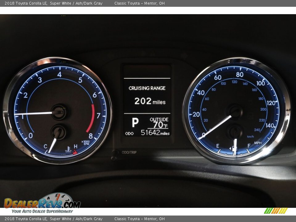 2018 Toyota Corolla LE Super White / Ash/Dark Gray Photo #8