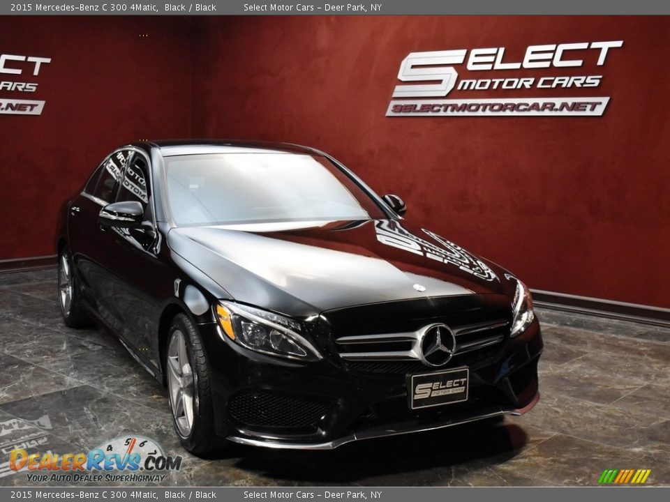 2015 Mercedes-Benz C 300 4Matic Black / Black Photo #3