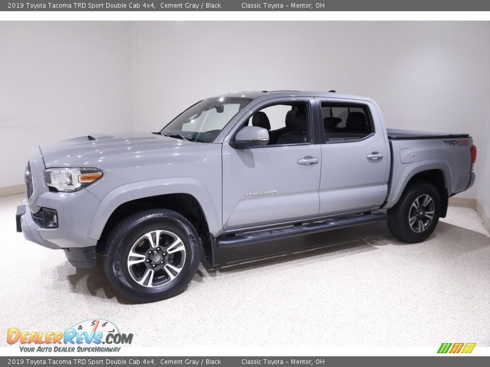 2019 Toyota Tacoma TRD Sport Double Cab 4x4 Cement Gray / Black Photo #3