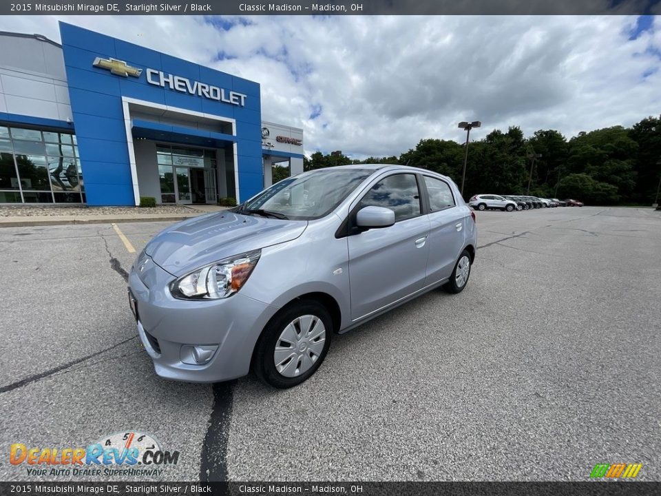 2015 Mitsubishi Mirage DE Starlight Silver / Black Photo #1