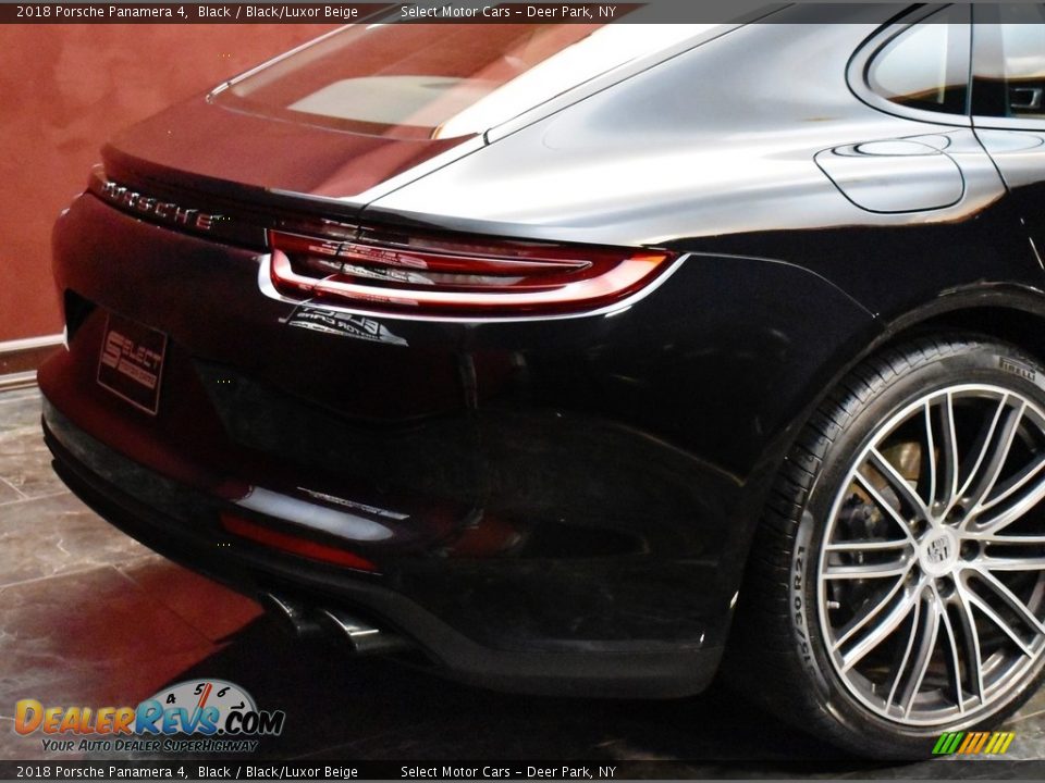 2018 Porsche Panamera 4 Black / Black/Luxor Beige Photo #5