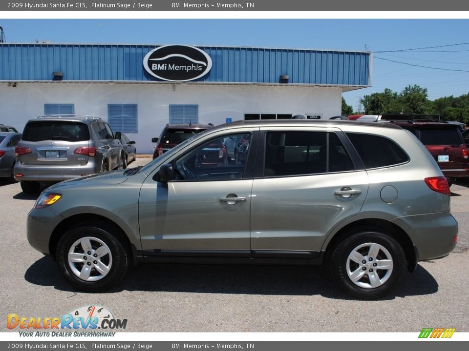 2009 Hyundai Santa Fe GLS Platinum Sage / Beige Photo #2