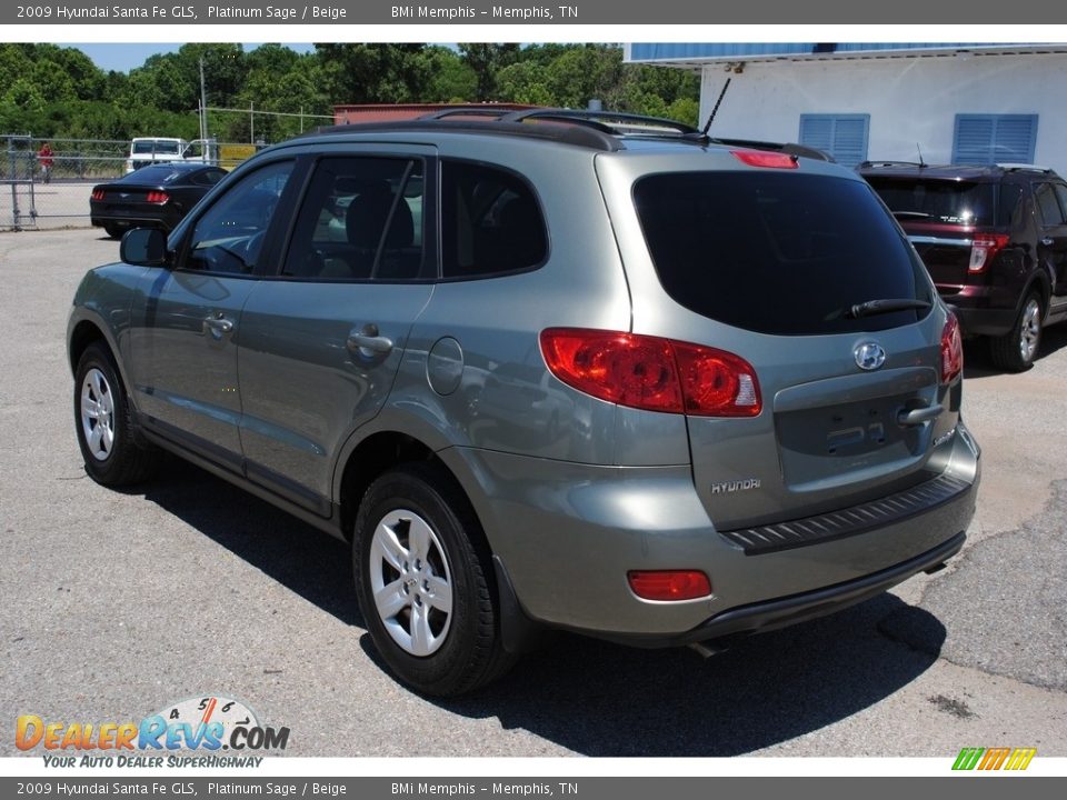 2009 Hyundai Santa Fe GLS Platinum Sage / Beige Photo #3