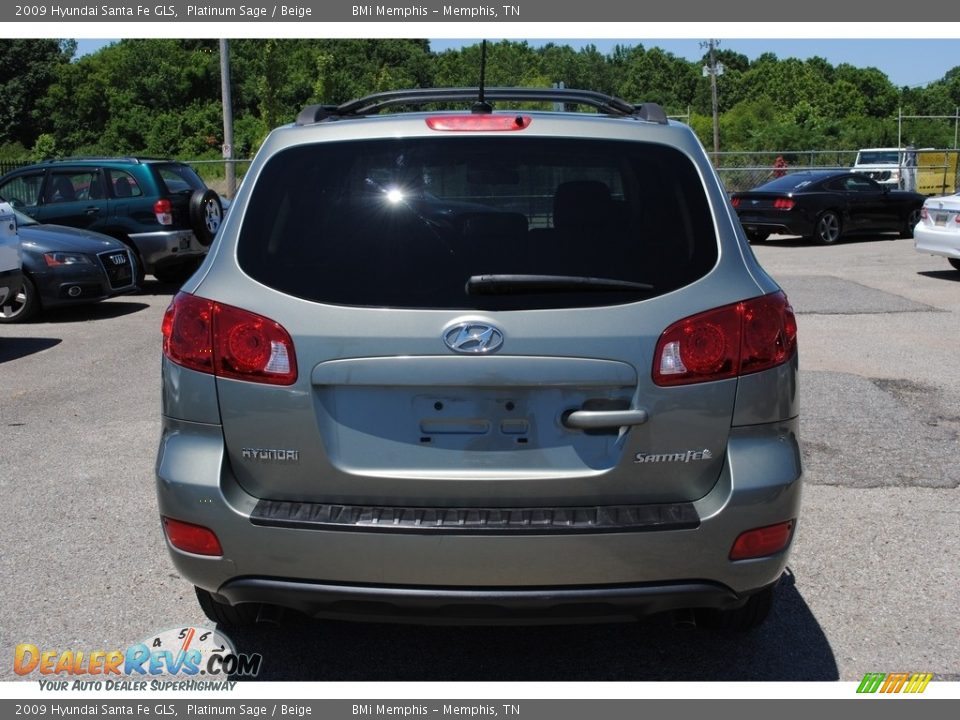 2009 Hyundai Santa Fe GLS Platinum Sage / Beige Photo #4