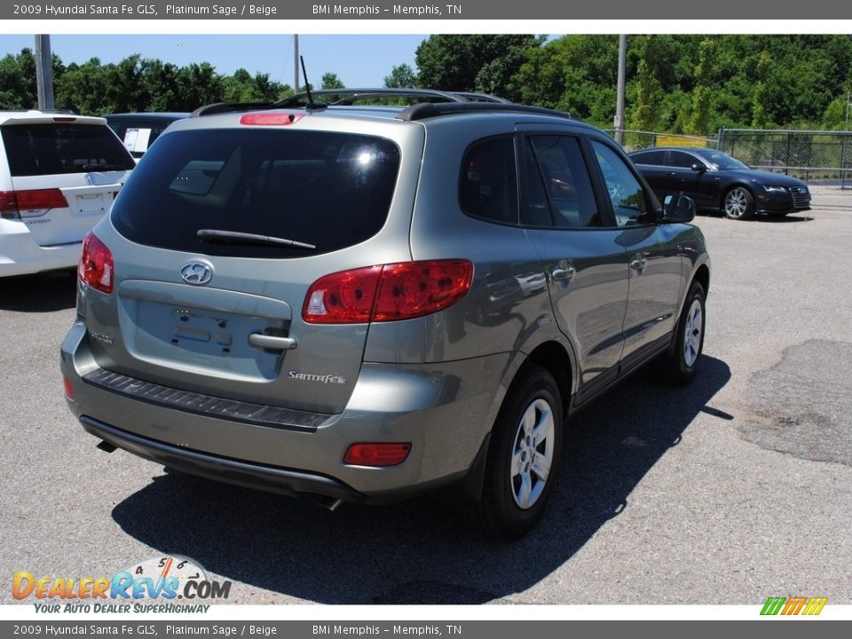 2009 Hyundai Santa Fe GLS Platinum Sage / Beige Photo #5