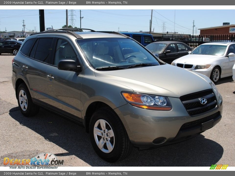 2009 Hyundai Santa Fe GLS Platinum Sage / Beige Photo #7