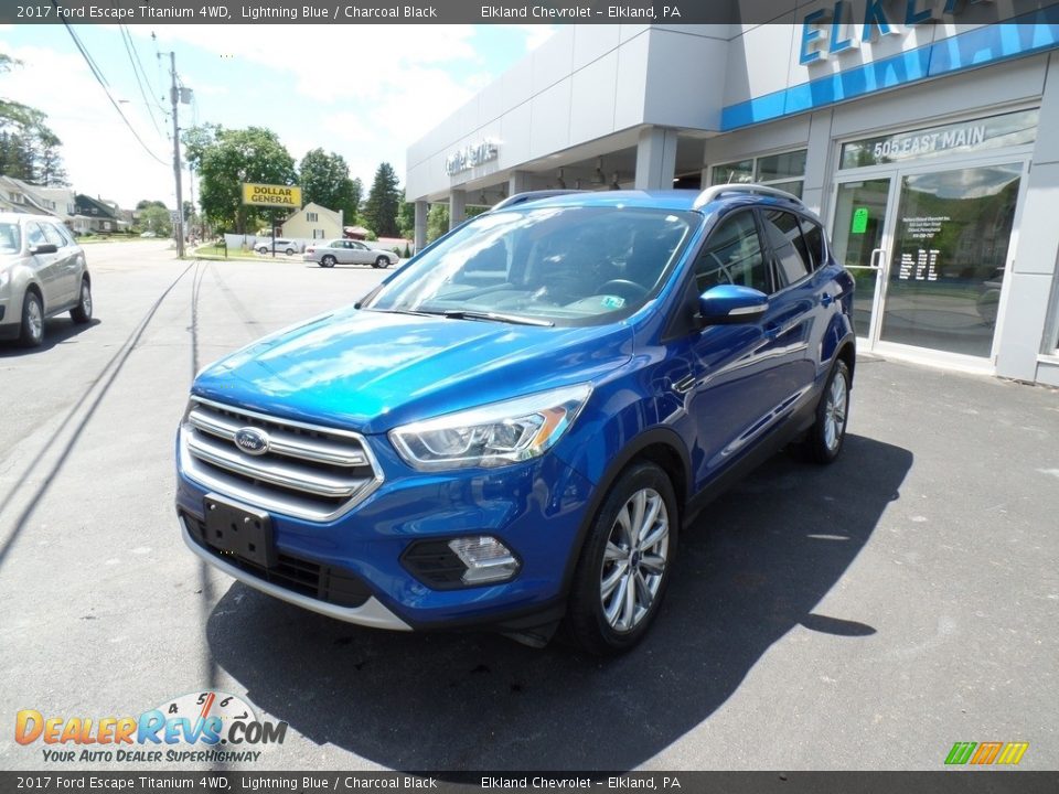 2017 Ford Escape Titanium 4WD Lightning Blue / Charcoal Black Photo #2