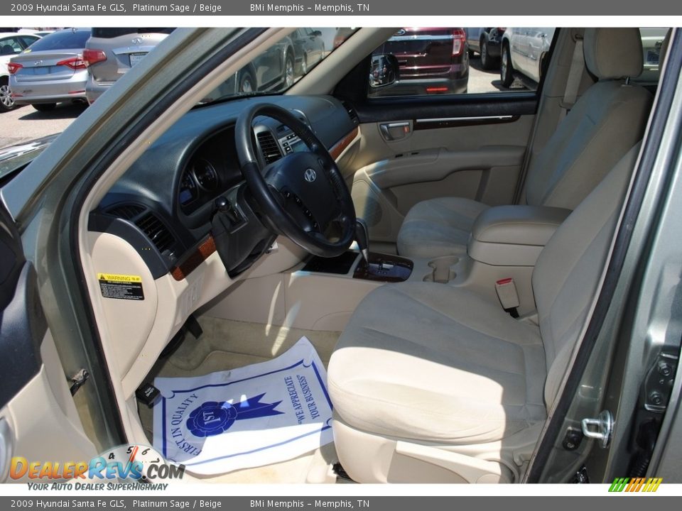 2009 Hyundai Santa Fe GLS Platinum Sage / Beige Photo #11