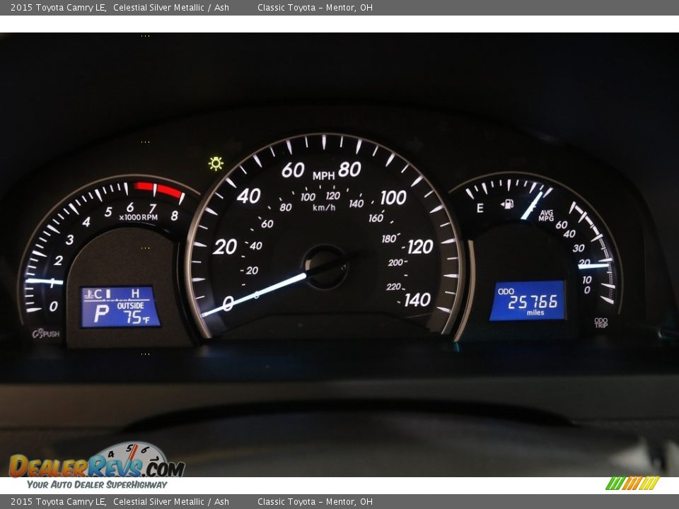 2015 Toyota Camry LE Celestial Silver Metallic / Ash Photo #8