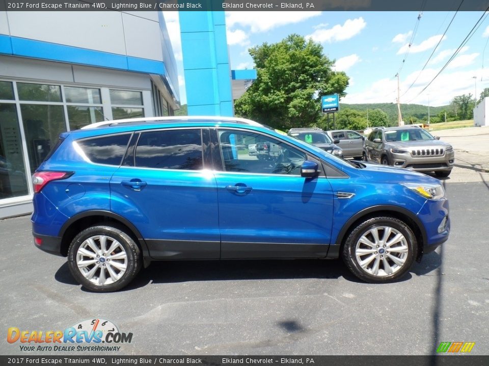 2017 Ford Escape Titanium 4WD Lightning Blue / Charcoal Black Photo #5