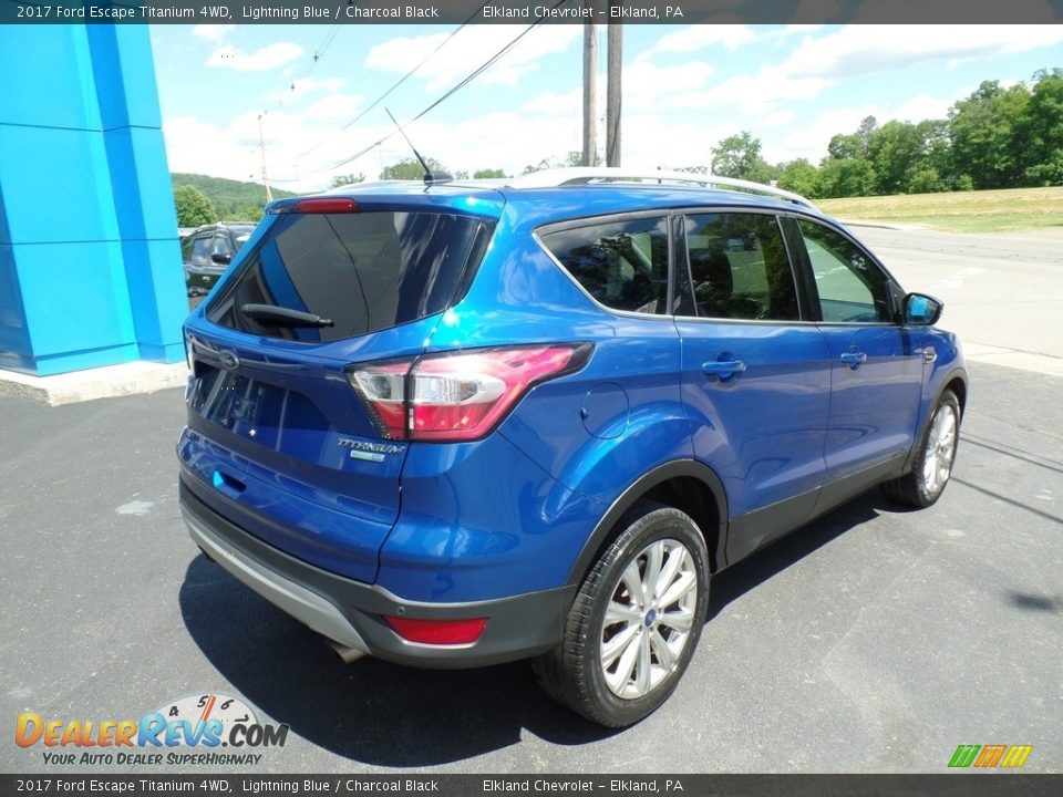 2017 Ford Escape Titanium 4WD Lightning Blue / Charcoal Black Photo #6