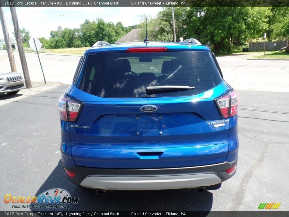 2017 Ford Escape Titanium 4WD Lightning Blue / Charcoal Black Photo #7