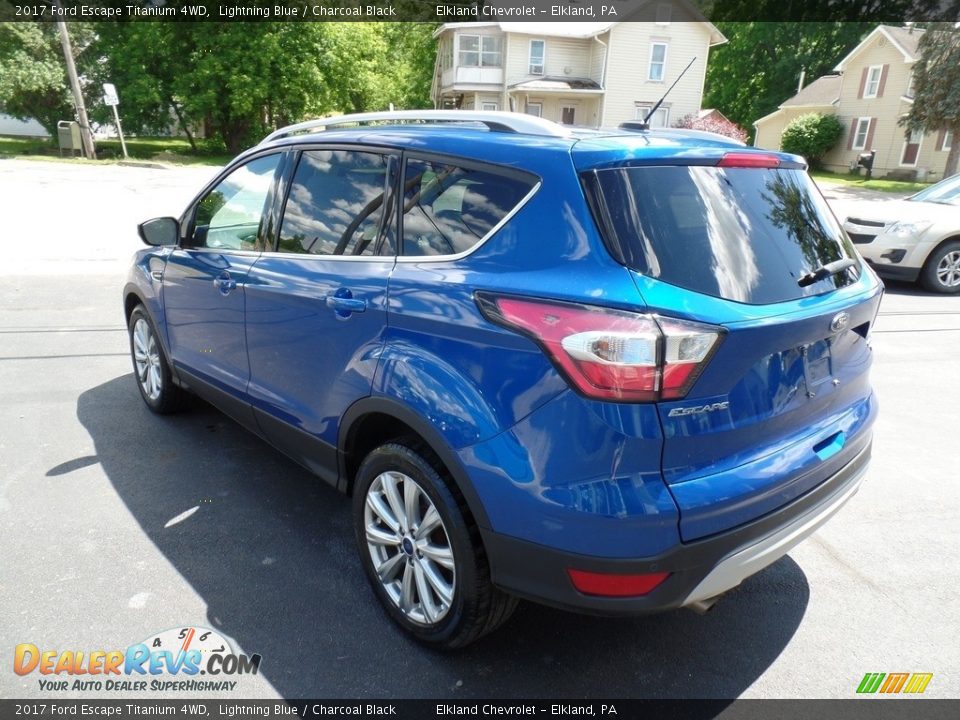 2017 Ford Escape Titanium 4WD Lightning Blue / Charcoal Black Photo #8