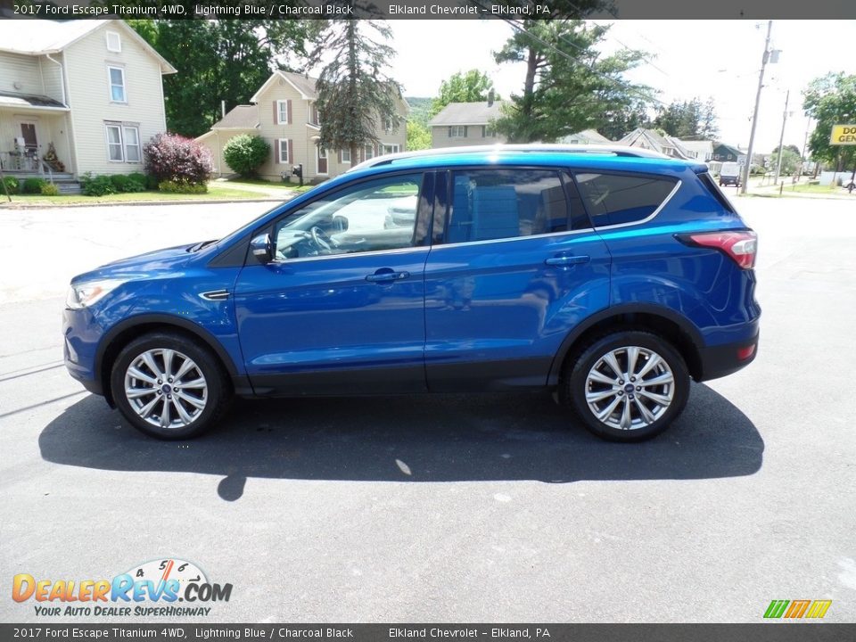 2017 Ford Escape Titanium 4WD Lightning Blue / Charcoal Black Photo #9