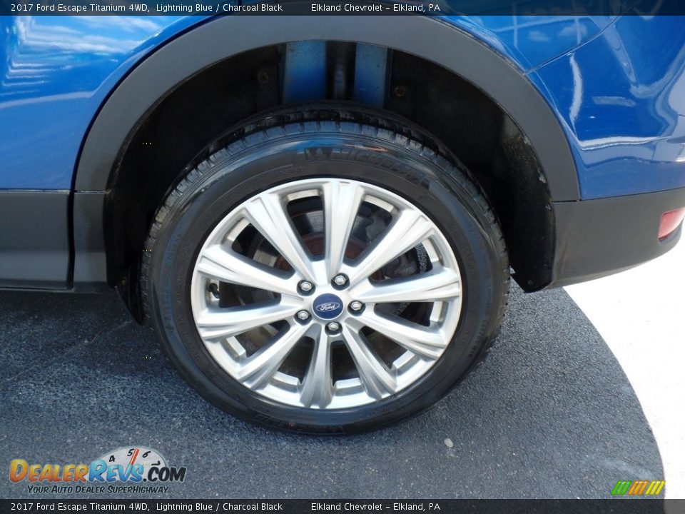 2017 Ford Escape Titanium 4WD Lightning Blue / Charcoal Black Photo #10