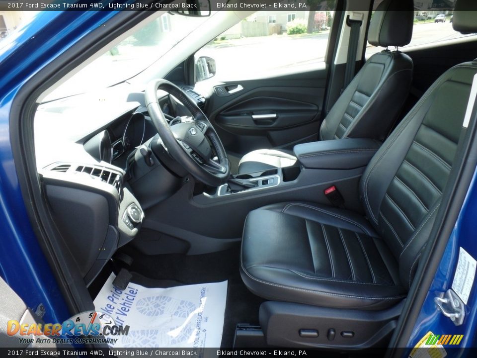 2017 Ford Escape Titanium 4WD Lightning Blue / Charcoal Black Photo #15