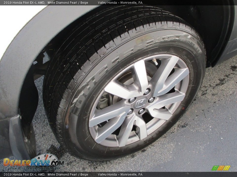 2019 Honda Pilot EX-L AWD White Diamond Pearl / Beige Photo #6