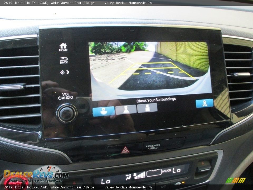 2019 Honda Pilot EX-L AWD White Diamond Pearl / Beige Photo #16