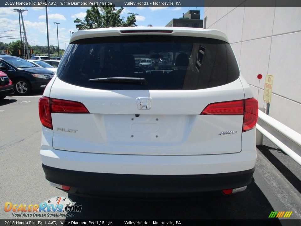 2018 Honda Pilot EX-L AWD White Diamond Pearl / Beige Photo #4