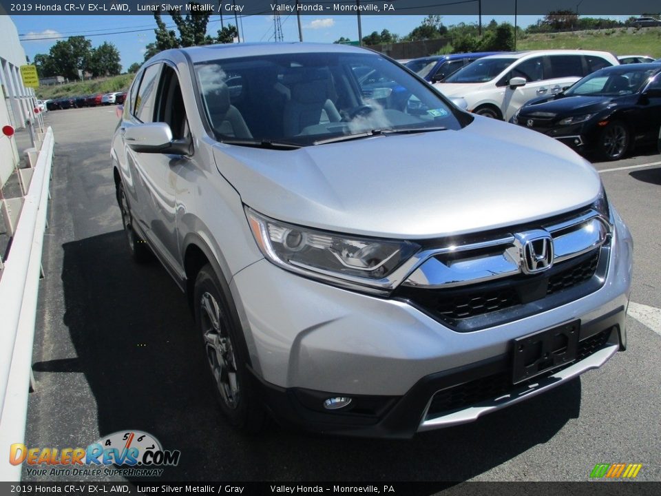2019 Honda CR-V EX-L AWD Lunar Silver Metallic / Gray Photo #7