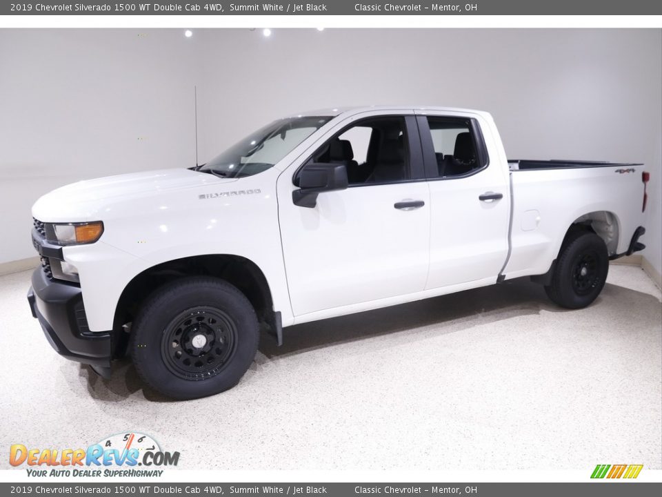 2019 Chevrolet Silverado 1500 WT Double Cab 4WD Summit White / Jet Black Photo #3