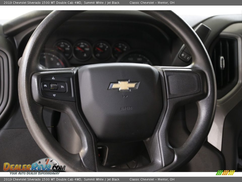 2019 Chevrolet Silverado 1500 WT Double Cab 4WD Summit White / Jet Black Photo #8