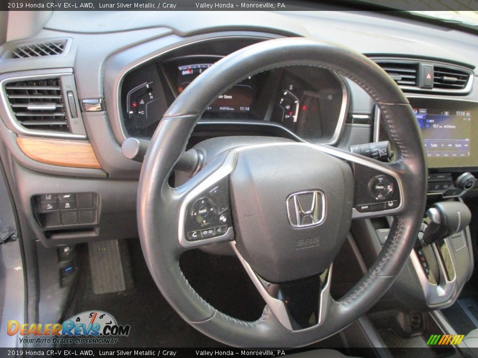 2019 Honda CR-V EX-L AWD Lunar Silver Metallic / Gray Photo #14