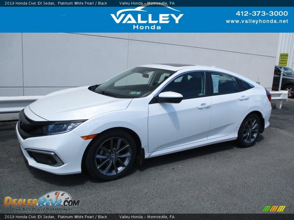 2019 Honda Civic EX Sedan Platinum White Pearl / Black Photo #1