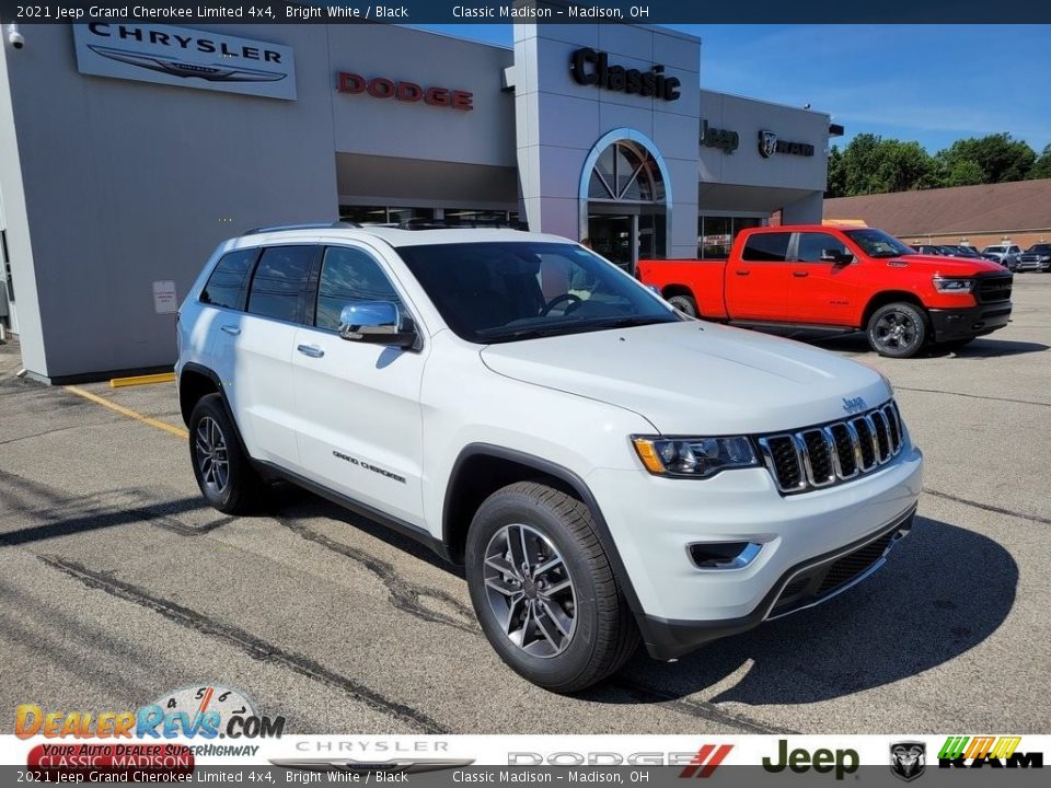 2021 Jeep Grand Cherokee Limited 4x4 Bright White / Black Photo #1