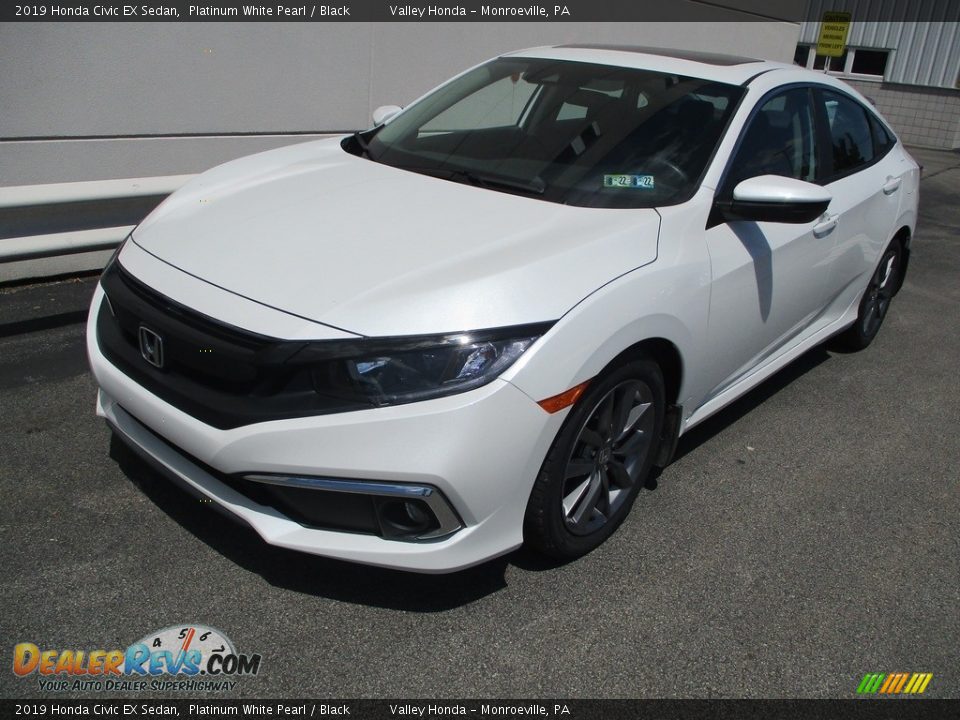 2019 Honda Civic EX Sedan Platinum White Pearl / Black Photo #9