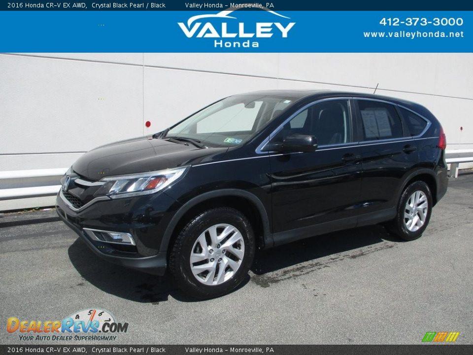 2016 Honda CR-V EX AWD Crystal Black Pearl / Black Photo #1