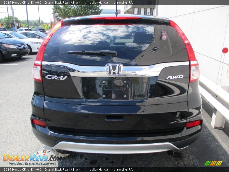 2016 Honda CR-V EX AWD Crystal Black Pearl / Black Photo #4