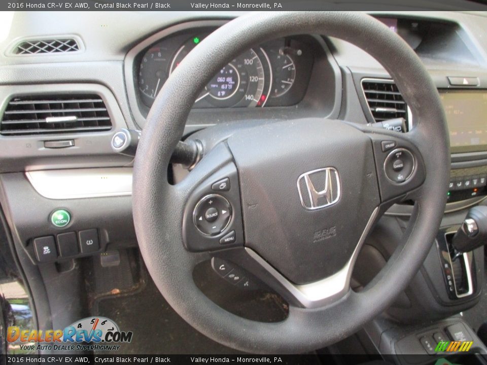 2016 Honda CR-V EX AWD Crystal Black Pearl / Black Photo #14