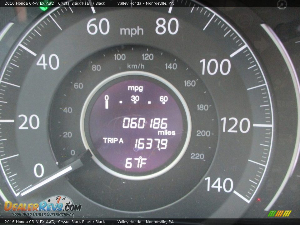 2016 Honda CR-V EX AWD Crystal Black Pearl / Black Photo #20