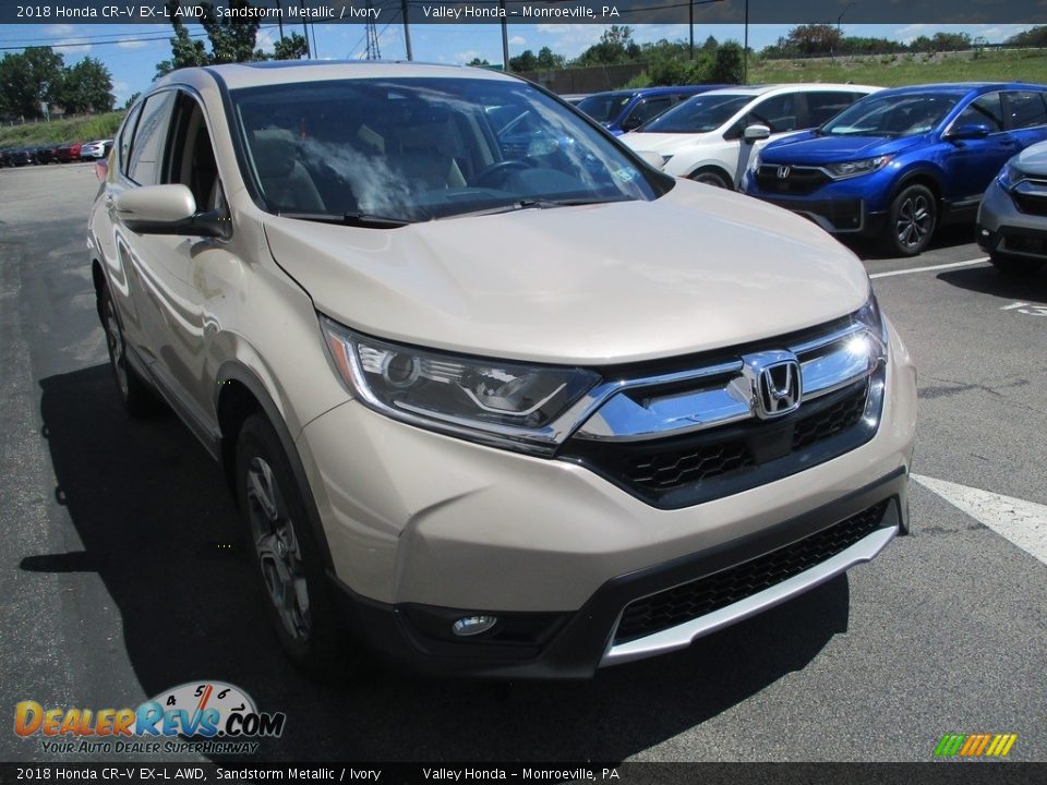 2018 Honda CR-V EX-L AWD Sandstorm Metallic / Ivory Photo #7