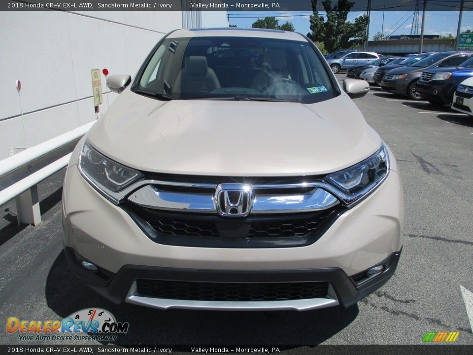 2018 Honda CR-V EX-L AWD Sandstorm Metallic / Ivory Photo #8