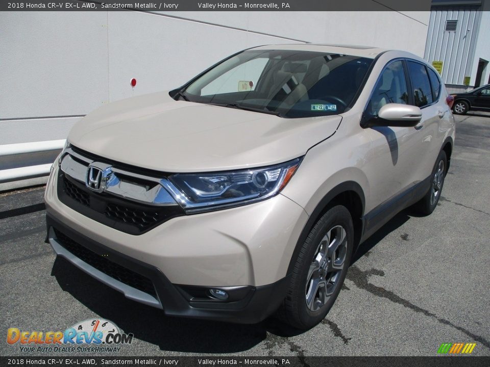 2018 Honda CR-V EX-L AWD Sandstorm Metallic / Ivory Photo #9