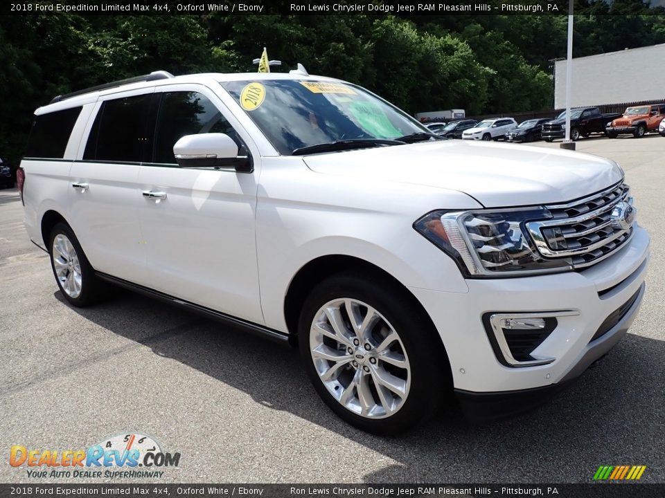 2018 Ford Expedition Limited Max 4x4 Oxford White / Ebony Photo #8